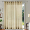 Macochico Extra Long 52''W x 120" L Grommet Linen Sheer Curtains
