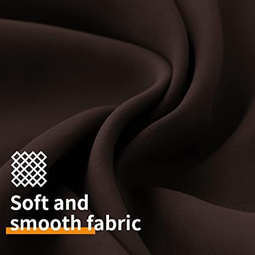 YoungsTex Brown Blackout Curtains for Bedroom 72 Inches Long 2 Panels