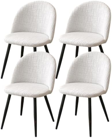 KRFOONN Dining Room Chair Covers Set of 4 Curved Back Chair Cover