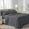Carressa Linen 800 Series Egyptian Cotton King Size Sheets, Dark Grey