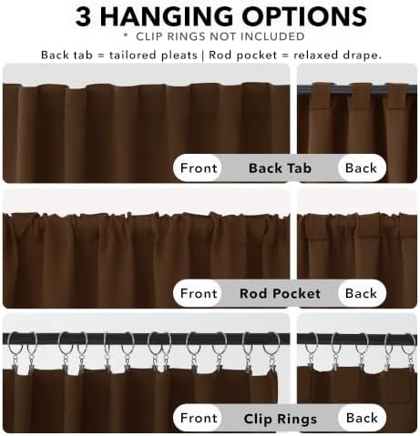 Deconovo Blackout Curtains for Bedroom, Living Room 72 Inch Long 2