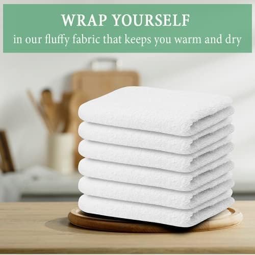 Bar Towels 14"x17" Terry Bar Mop Towels (White) – Absorbent and