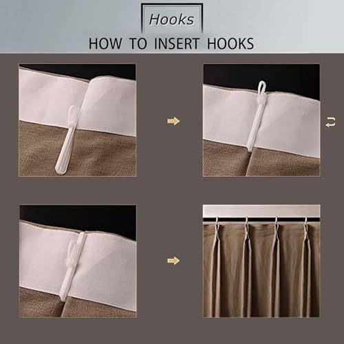Pinch Pleated Linen Semi Sheer Curtains 108 Inches Long, 1 Panel