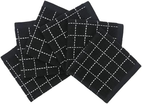 Cotton Dish Cloths, Dish Rags for Washing Dishes, Set of 6
