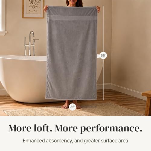 Modern Threads Spun Loft 4 Pack Bath Sheets – Oversized 35 x 66 Bath