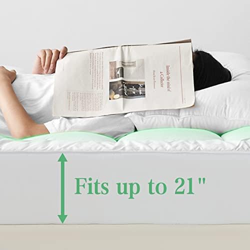 UNILIBRA Queen Size Mattress Pad Cooling Rayon from Bamboo, Quilted