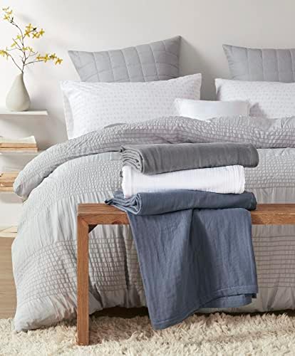 Madison Park Gauze Cotton King Blanket Lightweight for Summer, White
