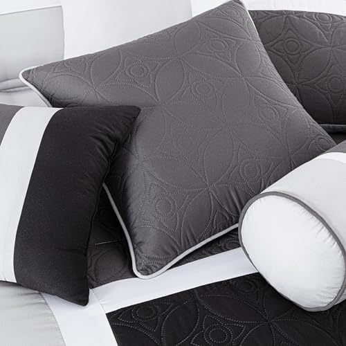 Chezmoi Collection Upland 7-Piece Quilted Patchwork Comforter Set