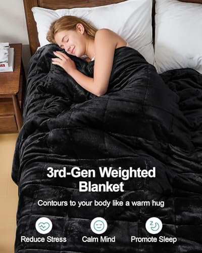 Ultra Soft Sherpa Weighted Blanket for Adults, 60"x80" 20lbs Heavy