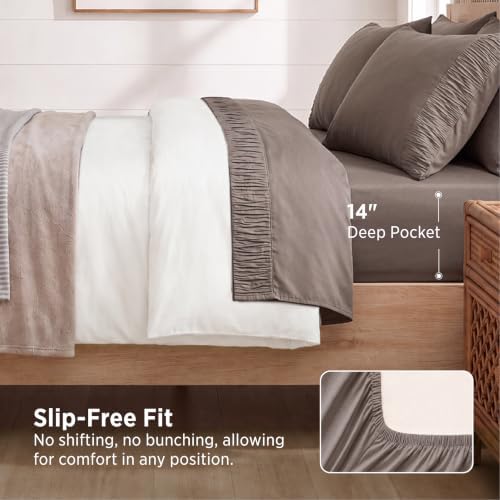 Bedsure Queen Sheet Set - 4 Pieces Soft, Breathable, Cooling Bed