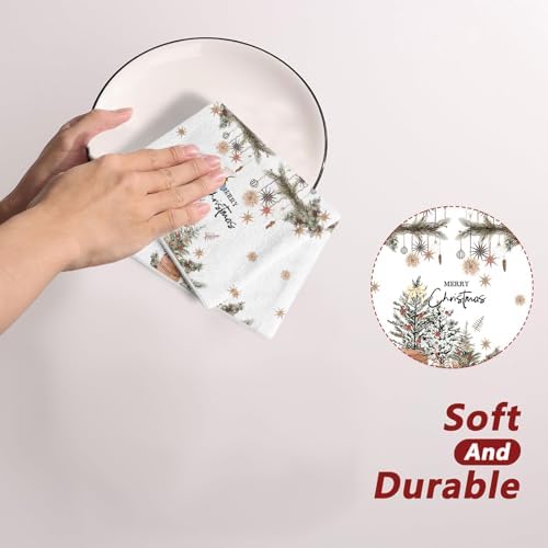 Gloves Ball Believe Merry Christmas Kitchen Towels Dish Towels Set of