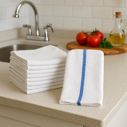 ZUPERIA Bar Mop Towels - 60 Pack (16"x19") - 100% Cotton High