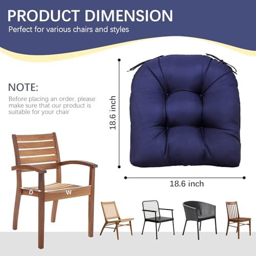 Gnostik 2 Pack Outdoor Wicker Chair Cushions Waterproof Rocking Chair