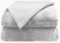 Comfort Lab Reversible Flannel Sherpa Blanket - Elegant Fluffy Bed