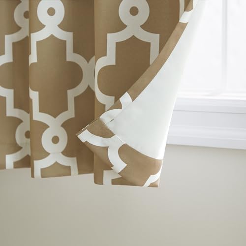 TOWN & COUNTRY EVERYDAY Ironwork Geo Trellis Sateen Indoor Curtains