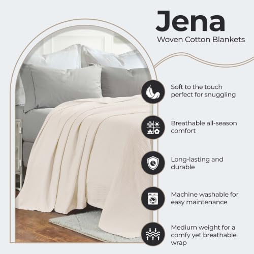SUPERIOR JENA Cotton Blanket, for Picnic, Beach, Traveling or Camping