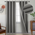 Light Grey Blackout Curtains, 96 Inches Long (2 Panels), 100% Blackout