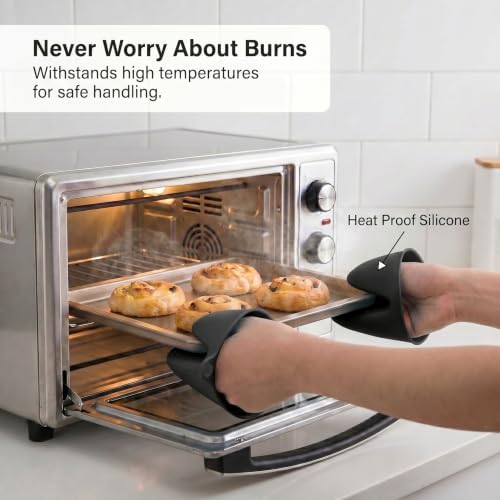 Silicone Kitchen Oven Mitts Set, Mini Finger Protector Cooking Pinch