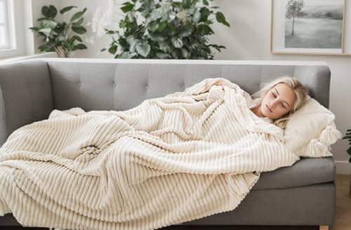 Cuddly Blanket King Size, Fluffy Fleece Blanket, Warm and Soft Blanket