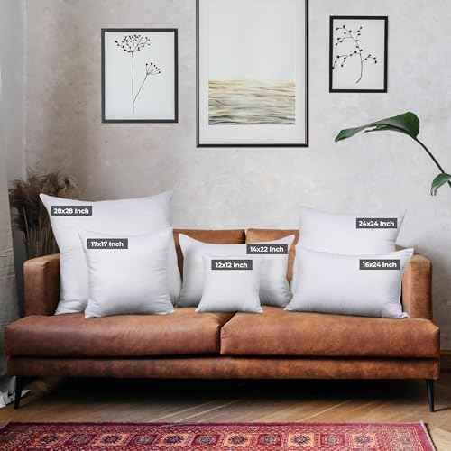 Utopia Bedding Throw Pillows, Decorative 17x17 Pillow Inserts, Set of