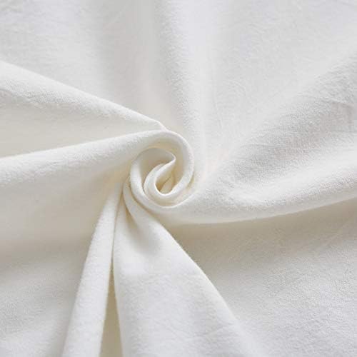 Mywinlle Off White Shabby Ruffle Pillow Shams King Size Set of 2