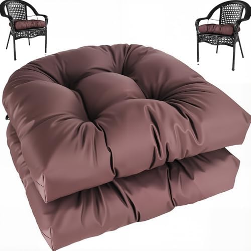 amberr Outdoor Chair Cushions Set of 2, Waterproof Outdoor Seat