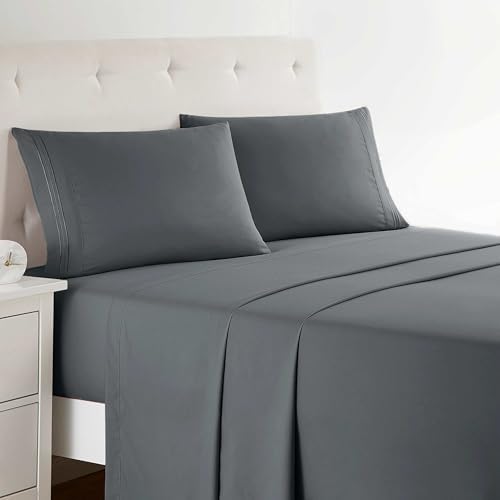 Clara Clark Bed Sheets, Premier 1800 Series 4 Piece Bed Sheet Set