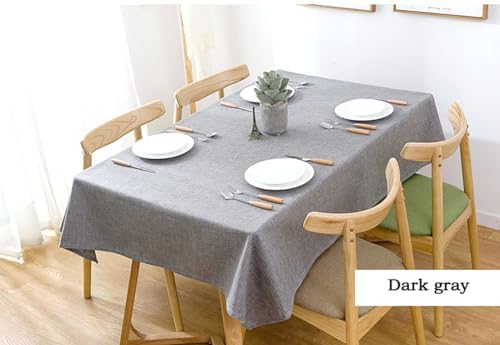 Linen Tablecloth Fabric Washable Cloth Table Cover Rectangular Tables