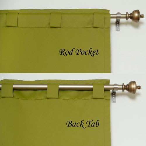 Black Rod Pocket Energy Saving Thermal Insulated Blackout Curtain