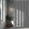 Seenus Light Grey Fabric Shower Curtain Liner with 3 Large Magnets, 72