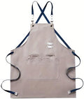 Aprins 2pcs Aprons With Pockets Cotton Enrich Durable Large Waterproof