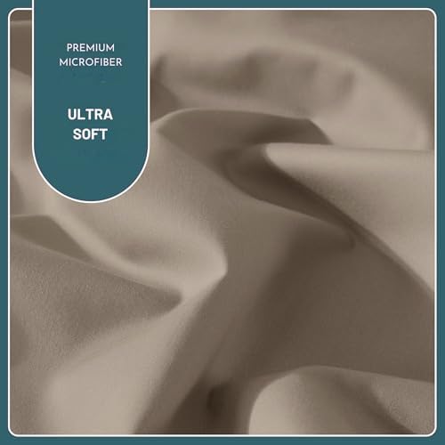 Micropuff Twin XL Fitted Sheet Only, Microfiber, Anti-Slip Anchors