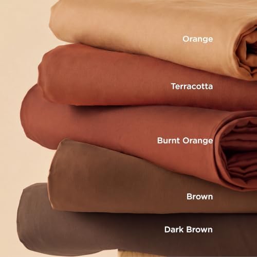 Bedsure Cal King Duvet Cover, Double Brushed Bedding Set, Dark Brown
