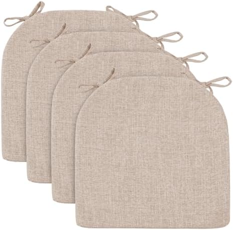 Wellsin Chair Cushions for Dining Chairs 4 Pack - Kitchen Chair