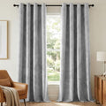 H.VERSAILTEX Velvet 100% Blackout Curtains 55x108 Gray 2 Panels