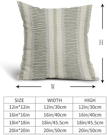 Sage Green Pillow Covers 18x18 Set of 2 Gray Grey Dot Print Striped