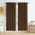 KEQIAOSUOCAI Full Blackout Curtains Faux Linen Poyester Fabric Back