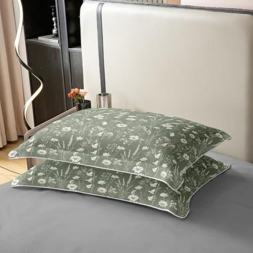 Feelyou Floral Duvet Cover 100% Cotton Queen Size