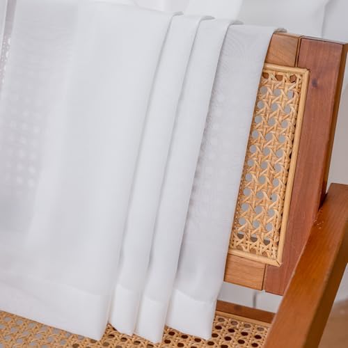 96 inch Sheer Curtains for Bedroom/Living Room Light Filtering Off