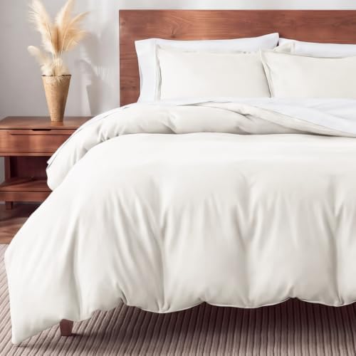 Bare Home Flannel Duvet Cover Set (Twin/Twin XL, Cream)
