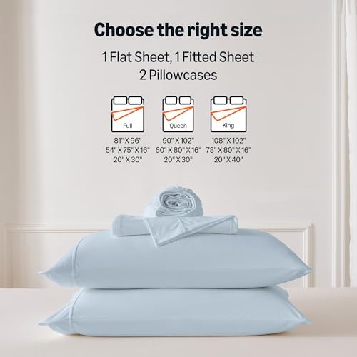 Amazon Basics Jersey Knit 4-Piece Sheet Set, Wrinkle Free and Easy