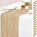 15 Pack Beige Table Runner 17 x 108inch Cheesecloth Table Runner Boho