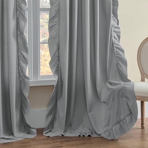 Blackout Curtain Living Room 2 Panels 63 inch Long, Thermal Insulated