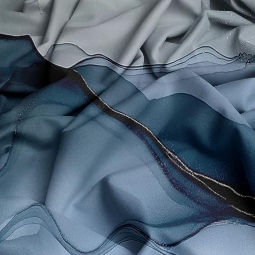 Duvet Cover Set Queen Size Lightweight Soft Microfiber Fluid Art