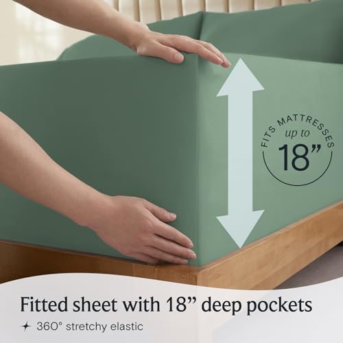 Split King Sheets for Adjustable Bed, Soft Deep Pocket Bed Sheets Set