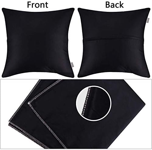 Thmyo 4-Pack 100% Cotton Solid Decorative Throw Pillow Case 20x20inch