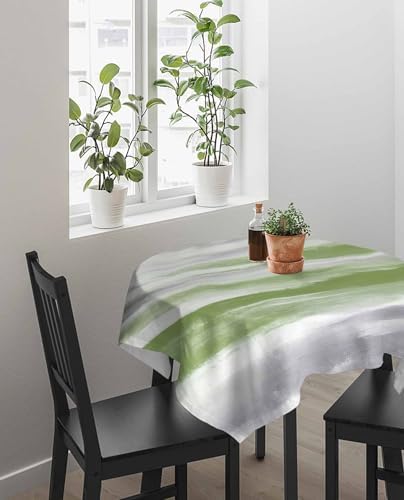 Sage Green Gray Square Tablecloth Waterproof & Stainproof Tablecloths