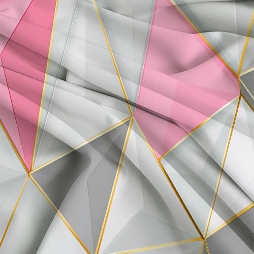 Abstract Style Geometric Triangles Gray Duvet Cover, Soft Microfiber