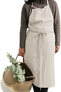 HANEE Kitchen Apron for Women & Men (9 Colors) Linen Cooking Aprons