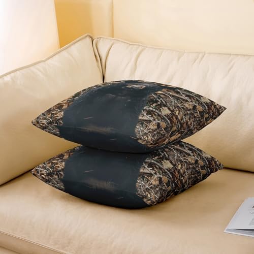 jejeloiu Bear Throw Wild Animal Pillow Cases 22"x22" Soft